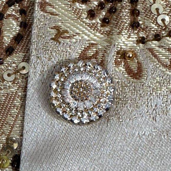 ANAGE Gold Embellished Jacket. Vintage Dry Clean Only Size Small Pre-Owned - Picture 15 of 15